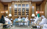 حمدان بن زايد يستقبل وفداً من 