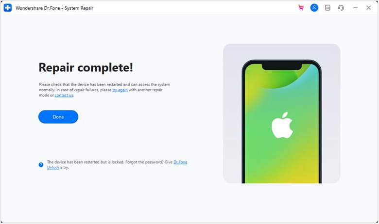 successful ios repair standard